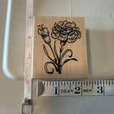 Flowers Carnation Rubber Stamp PSX E 1987 Vintage 1996 Carnation