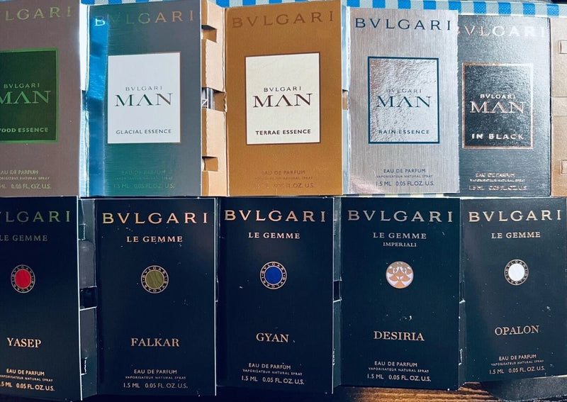 Bvlgari Perfume Sample Spray 1.5 ml/.05oz - Choose Scent Combined Ship EDP