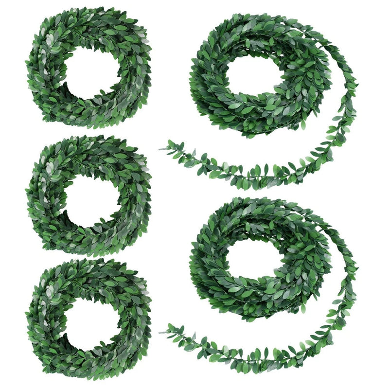 5 Pcs Realistic Artificial Vines Book Shelf Greenery for Outdoors Green Plant