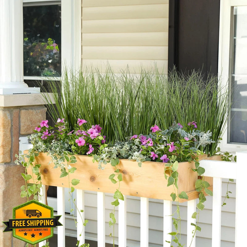 20PCS Fake Grass Plants Artificial Greenery Stems Outdoor Indoor Green Plant
