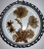 Handcrafted USA Lasting Impression Real Flowers Pewter 4.5" RusticBohoGrannycore Dried Flower