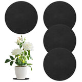 4-Pack Cork Plant Coasters, 9.8 Inch Cork Plant Mats for Garden [Black] Garden Plants
