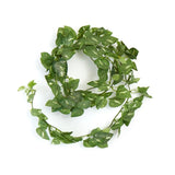 Over 23 feet of Flocked Artificial Pothos Decorative Garland Green Plant