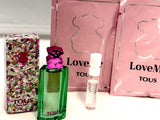 4 -Love me by Tous .05oz & 1 -Gems Party .15oz Women Perfume New in box EDP