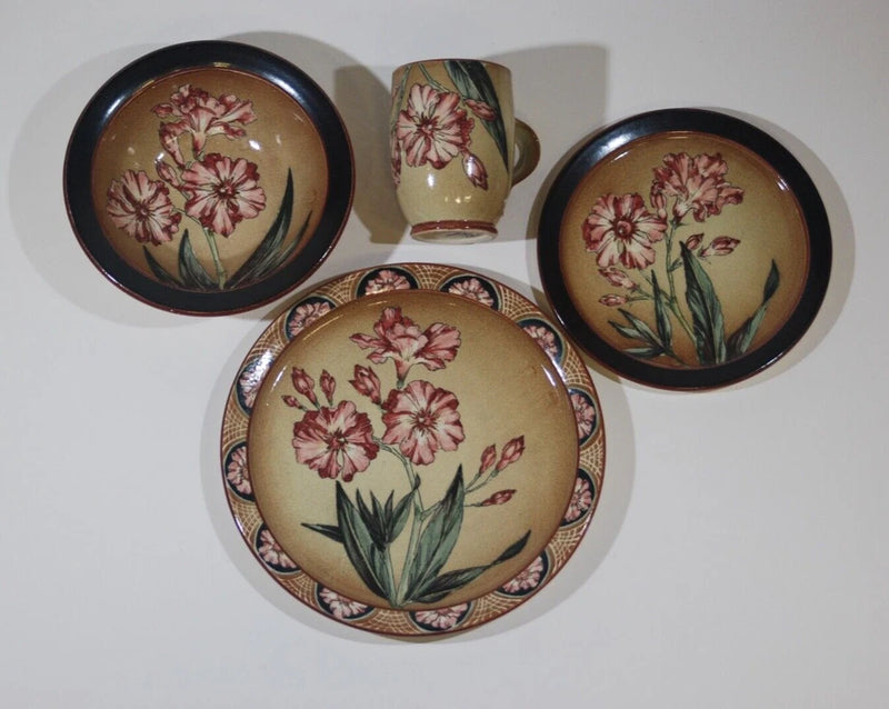SBCD 4 PIECE DINNER PLACE SETTING - PERFECT WEDDING GIFT! - CARNATIONS (B - 114) Carnation