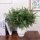 Norfolk Pine Stems, 12 Pcs 18 Inch Fake Greenery For Vase Filler, Green Green Plant