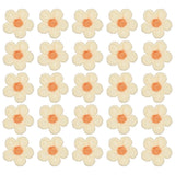 50 Pcs Mini Daisies Flower Sew on Patches, Flower Appliques Patches, Beige Daisies