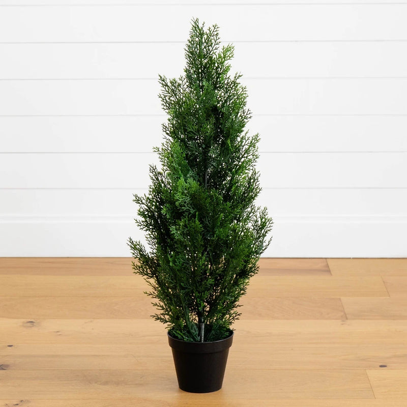 3Õ Cedar Topiary Artificial Tree UV (Indoor/Outdoor) Home Decor. Retail $89 Green Plant