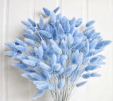120 PCS Blue Dried Pampas Grass Decor, 17-Inch Pompas Floral, Dry Flowers for De Pampas Grass