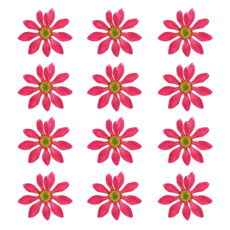 12 Pcs Artificial Daisies Flower Heads, Fake Chrysanthemum Heads, Rose Pink Daisies