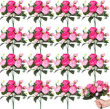16 Packs Pink Artificial Peony Flowers for Wedding & Home Decor Peony