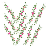 10 PCS Artificial Flower Vines Miniature Plants for Dollhouse Rose Green Plant