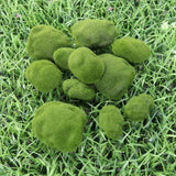 Decorative Artificial Rock Moss Pieces Irregular Fake Green Plant