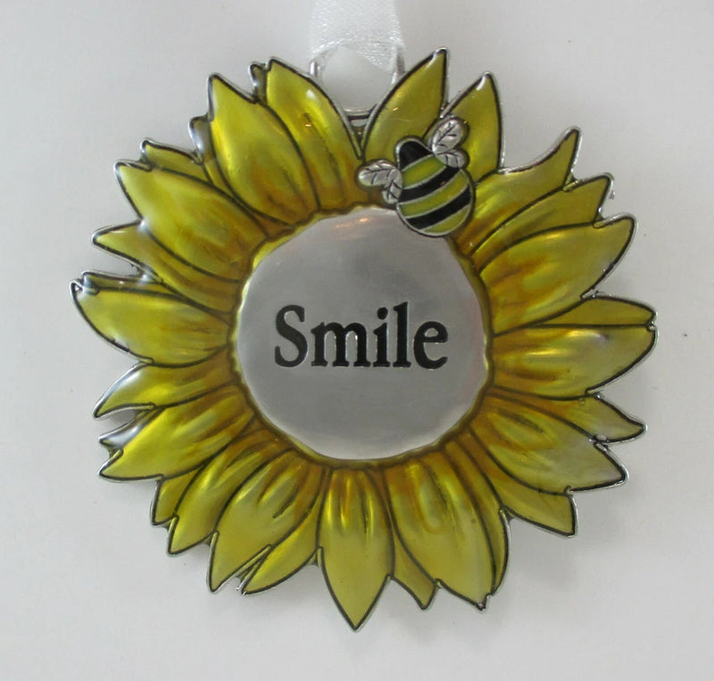 Y5 SMILE sunflower bumblebee SPRINGTIME FLOWER ORNAMENT Ganz Sunflower