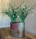 Artificial Grass Plant in Stoneware Planter Faux Fake Plant Home Decor Green Plant