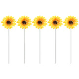 5PC Decor Garden Flower Stake Decoration Sunflower Lawn Sign for Sunflower Decor Sunflower