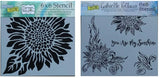 2 Sunflower Stencils Sunshine & Floral Design 6" Reusable Template for Crafters Sunflower