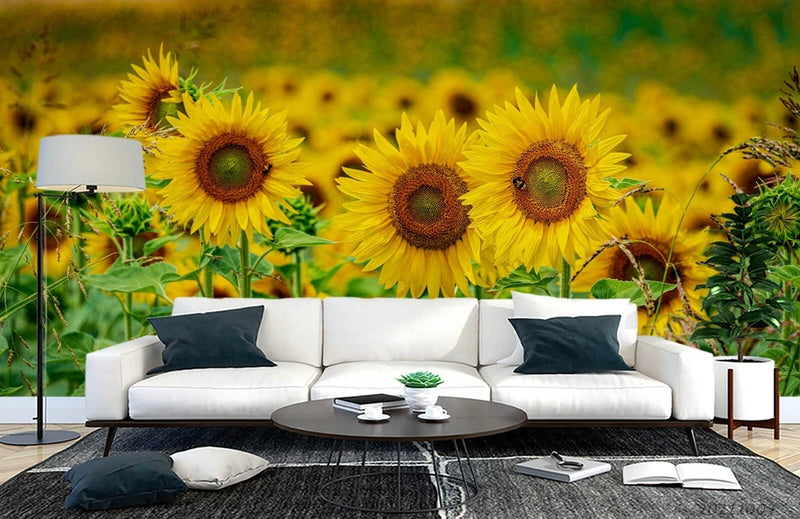 3D Sunflower Flower Wall Murals Wallpaper Murals Wall Sticker 71 Sunflower