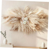 36-38" Large Pampas Grass Wall Decor, DIY Artificial Roses & Natural Dried Pampas Grass