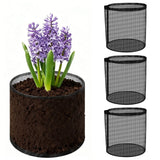 Reusable Mesh Planting Bags Set of 4 for Pond and Garden Use Black Color Garden Plants
