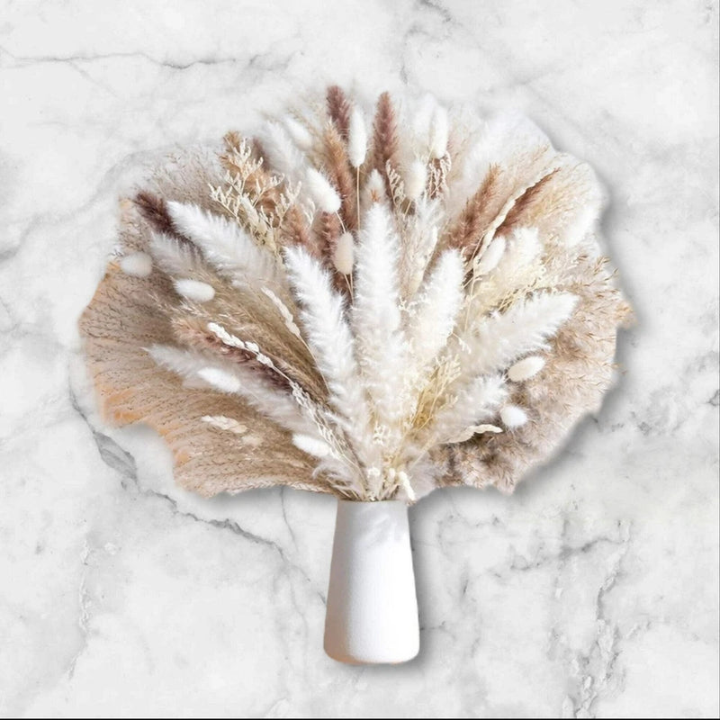 96pc Natural Dried Pampas Grass Bouquet Set | Boho DŽcor | New in Box Pampas Grass