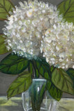 Aceo artist card print 2.5 by 3.5, miniature art.ÔÒPUREÓ White hydrangea flower Hydrangea