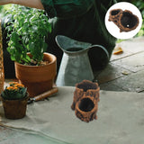Driftwood Stump Log Cement Planters Retro Succulent Cactus Pot Plant Container Garden Plants