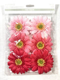 NEW ASHLAND PINK DAISY FLORAL ACCENTS WIRED 3" PACKAGE OF 6 Dried Flower