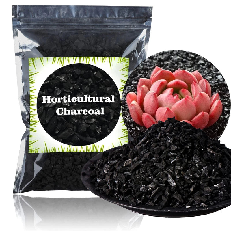 Horticultural charcoal for plants bag with black charcoal pieces, 1 qt