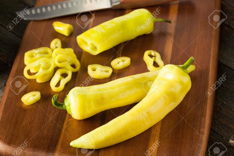 50 BANANA SWEET PEPPER SEEDS NON - GMO FRESH HARVEST FOR GARDENS Garden Plants