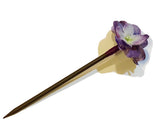 1 Pc Of Artificial Silk Flower Hydrangea Flower Hair Stick Violet Purple Color Hydrangea