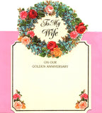 Happy 50 50th Fifty Golden Anniversary Wife Rose Roses Flowers Greeting Card Roses