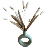 Decorative Boho Donut Small Vase in Mint / Sea foam Green & Pampas Grass Pampas Grass