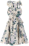 BNWT ZIMMERMANN HYDRANGEA FLORAL CASSIA RUFFLE MINI DRESS - SIZE 3/10 US Hydrangea