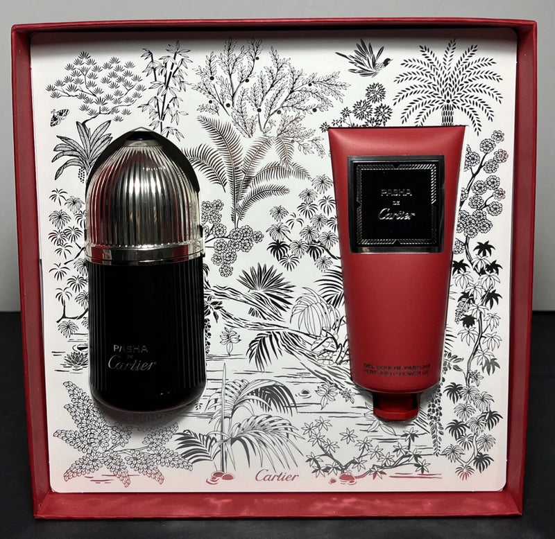 Pasha De Cartier Edition Eau De Toilette Cologne & Shower Gel Noire Gift Set NIB EDT