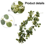 Fake Artificial Eucalyptus Garland Wreath Greenery-Leaf Wedding Vine Plant New Green Plant