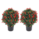 Artificial Potted Bushes Artificial Potted Plants UV Resistant Potted Plants Green Plant