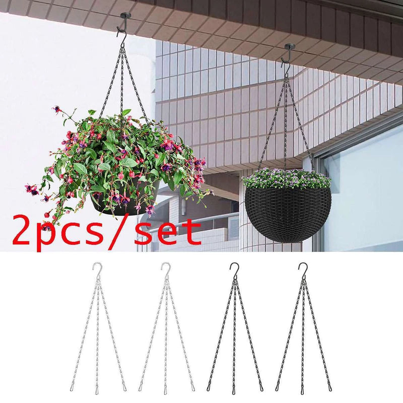 2pcs Hanging Flower Basket Chain Plant Pot Hanger Planter Chains Outdoor Garden Garden Plants