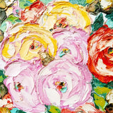 Original Art  Peony  Painting  Flower Office Painting Impasto Floral Art Rose Hydrangea