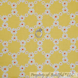 BonEful Fabric FQ Cotton Quilt Yellow White Orange Red Dot Spring Flower Calico Flowering Plants