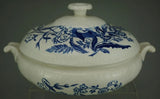 Wedgwood Ranunculus Blue Round Covered Vegetable Dish with Two Handles QW10 Ranunculus