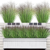 Giegxin 24 Pcs Artificial Fake Grass Plant 18.5 Inch Tall Faux Shrubs Wheat G... Green Plant