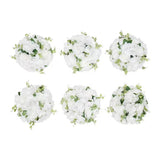 7.48 In. White Indoor Artificial Silk Hydrangeas Roses Wedding Party Birthday Ta Hydrangea