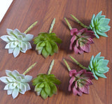 8 Pieces (4 colors) Artificial Lotus Flowers Succulent Plants Green Plant