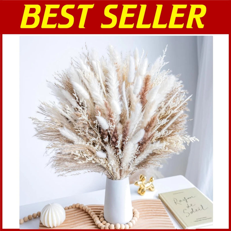 Sustainable Dried Pampas Grass Bouquet - 96 Count Pampas Grass