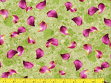 Burgundy & Pink Watercolor Flower Petals Quilting Fabric by Yard  #442 Flowering Plants