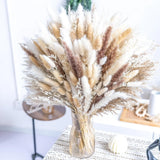 180PCS Natural Pampas Grass Mix Bouquet | Dried Pampas Bouquet for Wedding Boho Pampas Grass
