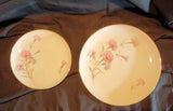 2 Royal Court China Pink Carnation Plates - Original Box - Porcelain Carnation
