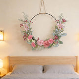 Hydrangea Hoop Wreath Wedding Centerpiece for Wedding Spring Indoor Outdoor Hydrangea