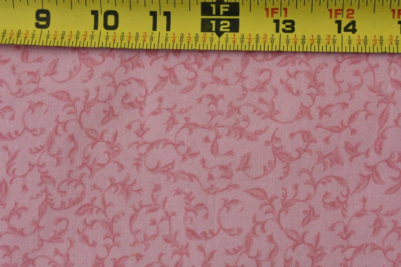 By 1/2 Yd, Pink Vines on Pink, P&B/Montgomery/2004/"Around the Garden", P4804 Flowering Plants
